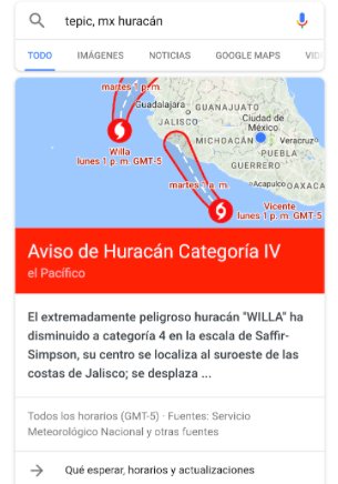 Chequen las herramientas que habilitó Google por el huracán Willa bit.ly/2R9w5V1