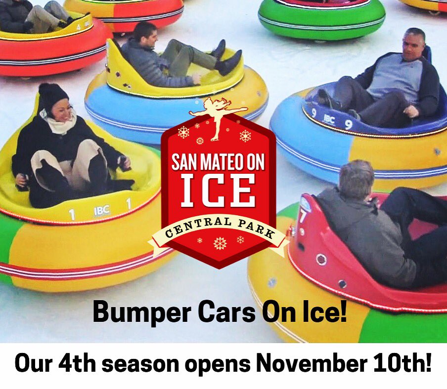 SanMateoOnIce's tweet photo. We’re counting the days until Opening Day when we kick off our 4th season of holiday fun at Central Park in #SanMateo ! ⛸️🎄❄️ 
Did we mention? WE HAVE BUMPER CARS!!🤜🤛
Get ready to join us beginning November 10th. Enter to win a season pass here: https://t.co/g8y2CB99PY https://t.co/mmGcIGuMDY