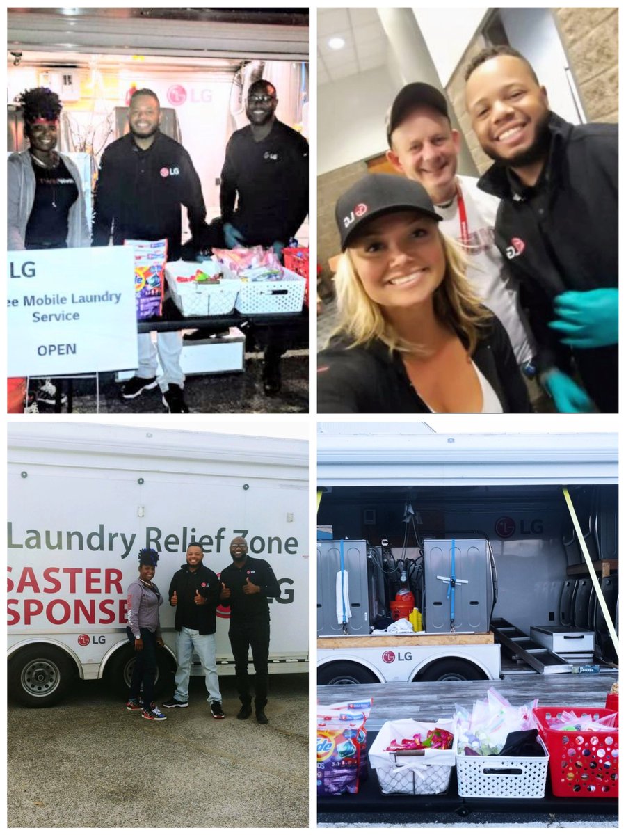 LgCBrooks's tweet photo. Pleased for the opportunity to support those displaced by #HurricaneMichael ! @LGUS deployed our Laundry Relief van this week in Albany, GA! Over 100 loads of laundry completed! #LGgivesback. #LGCares #RedCross @lgstephaniedowd @LGVerlinMoore @lgbharvey https://t.co/qKrzd5PR4a
