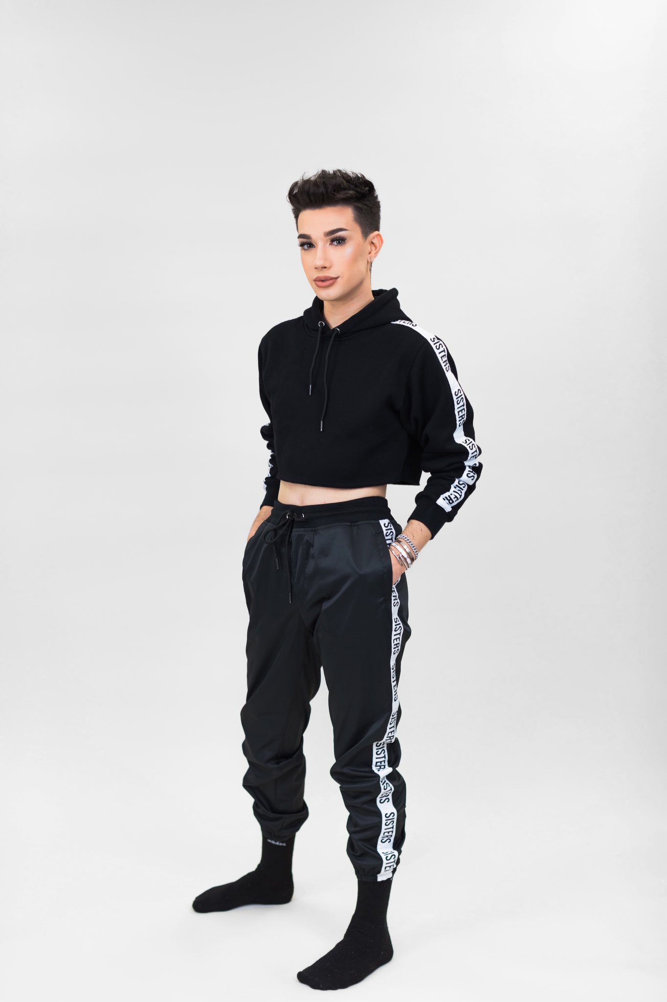 james charles crop top hoodie