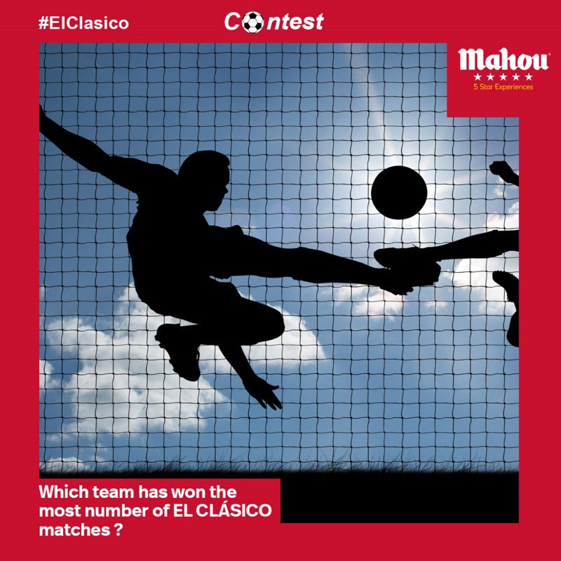 Guess the team and win exciting prizes from Mahou. #MahouElClasico