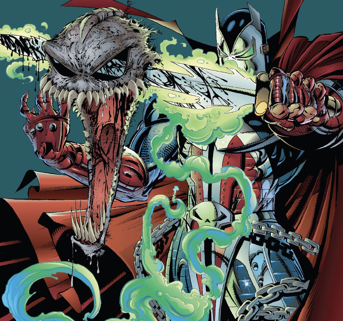 SpawnTalk's tweet photo. From Spawn #15 “Myths” pt. 2 by @Todd_McFarlane #Olyoptics #StebeOliff
#Spawn #Comics #ImageComics https://t.co/66cRG7cUt2