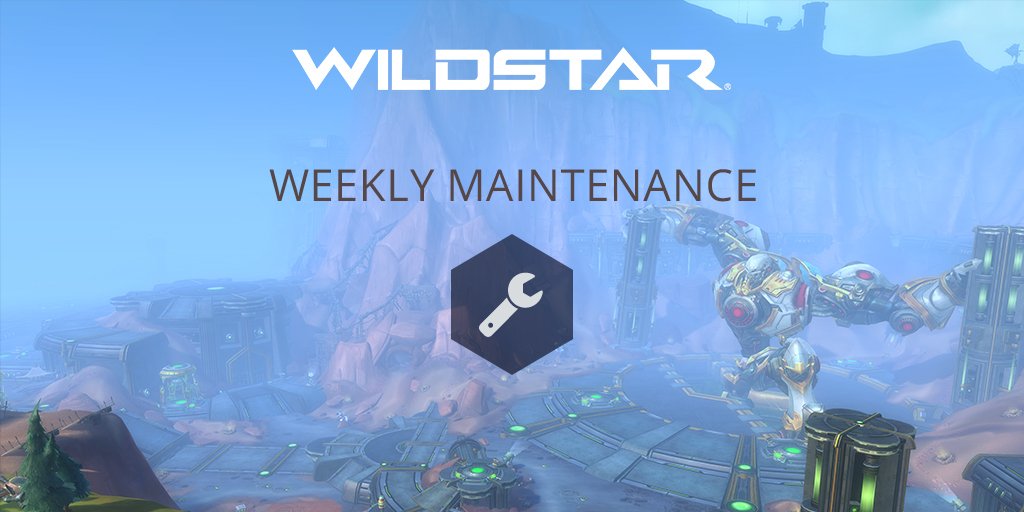 [#WildStar] All server maintenance at 4AM PDT ( ow.ly/VUCF30mlNEp ) on 10/24; Downtime: ~ 6 hours 50 minutes. Details: ow.ly/7bKQ30mlNE3