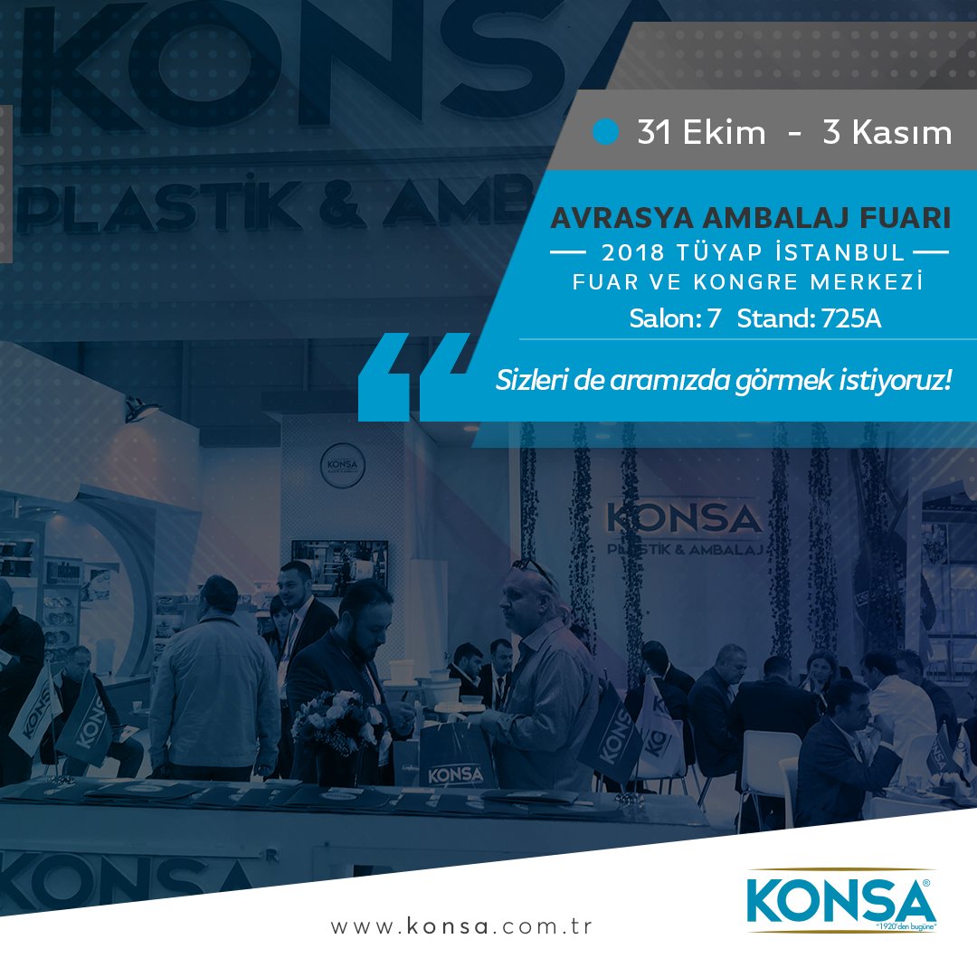 konsapackaging's tweet photo. #fuar #ambalajfuari #avrasyaambalajfuari2018 #konsa #fuar2018 #istanbul #konya #turkiye #packagingfair 2018 Avrasya Ambalaj Fuarındayız. https://t.co/PuNvckrdKs