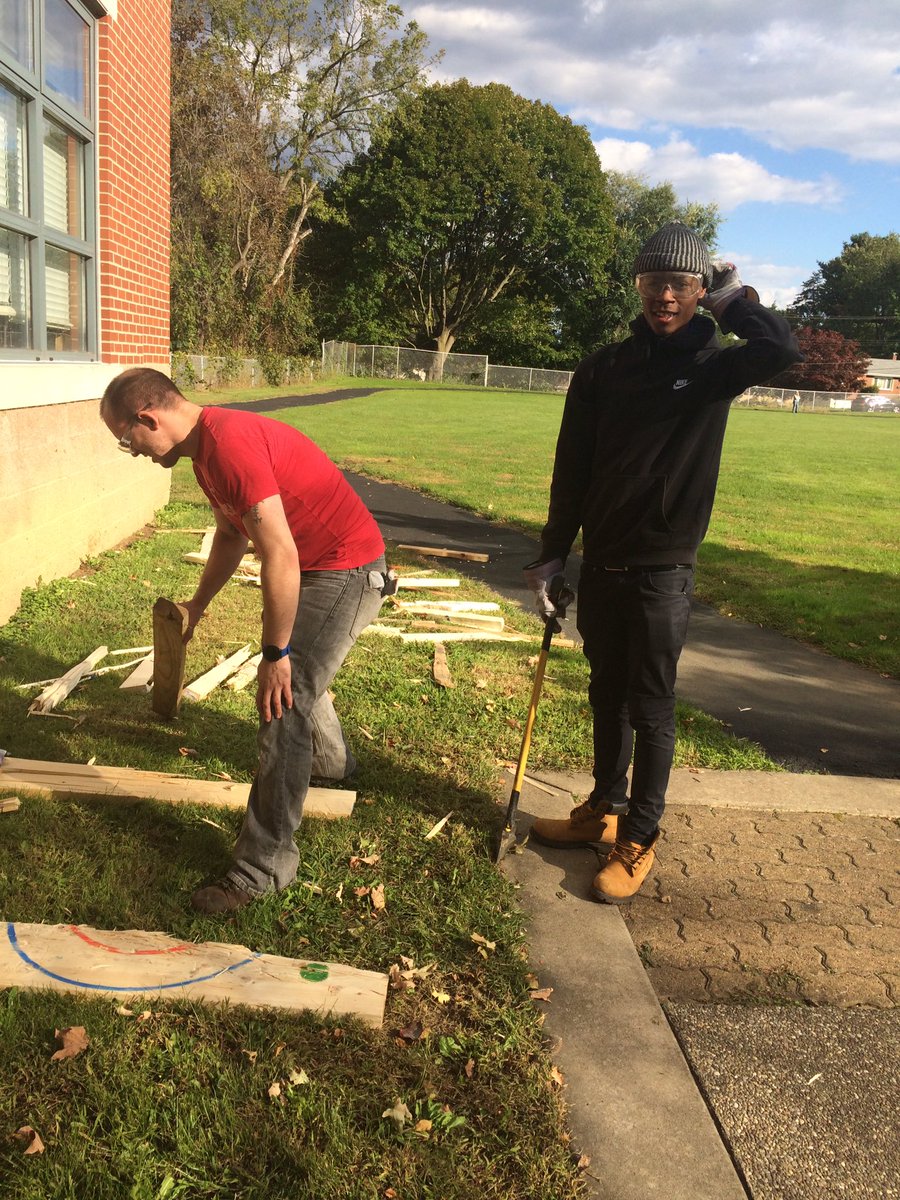 NazPrepMath's tweet photo. Student council Vice President DeAndre helping cut wood for our Bonfire this Friday @NazPrep #servantleader #fallbonfire https://t.co/tTYMVMNjjk