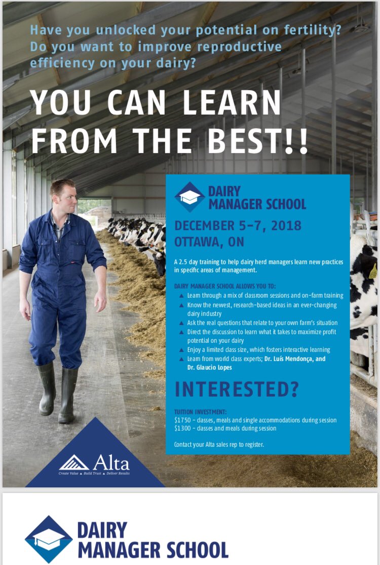An exciting opportunity to learn more on reproduction management.  #dairymanagement #pregrate30