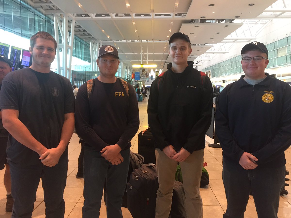 CCPS_WHS_OWLS's tweet photo. WHS’s #FFA Agricultural Mechanics Team flew out tonight to Indianapolis to compete at the FFA National Convention. Good luck to the team! https://t.co/o79tpFyhNz