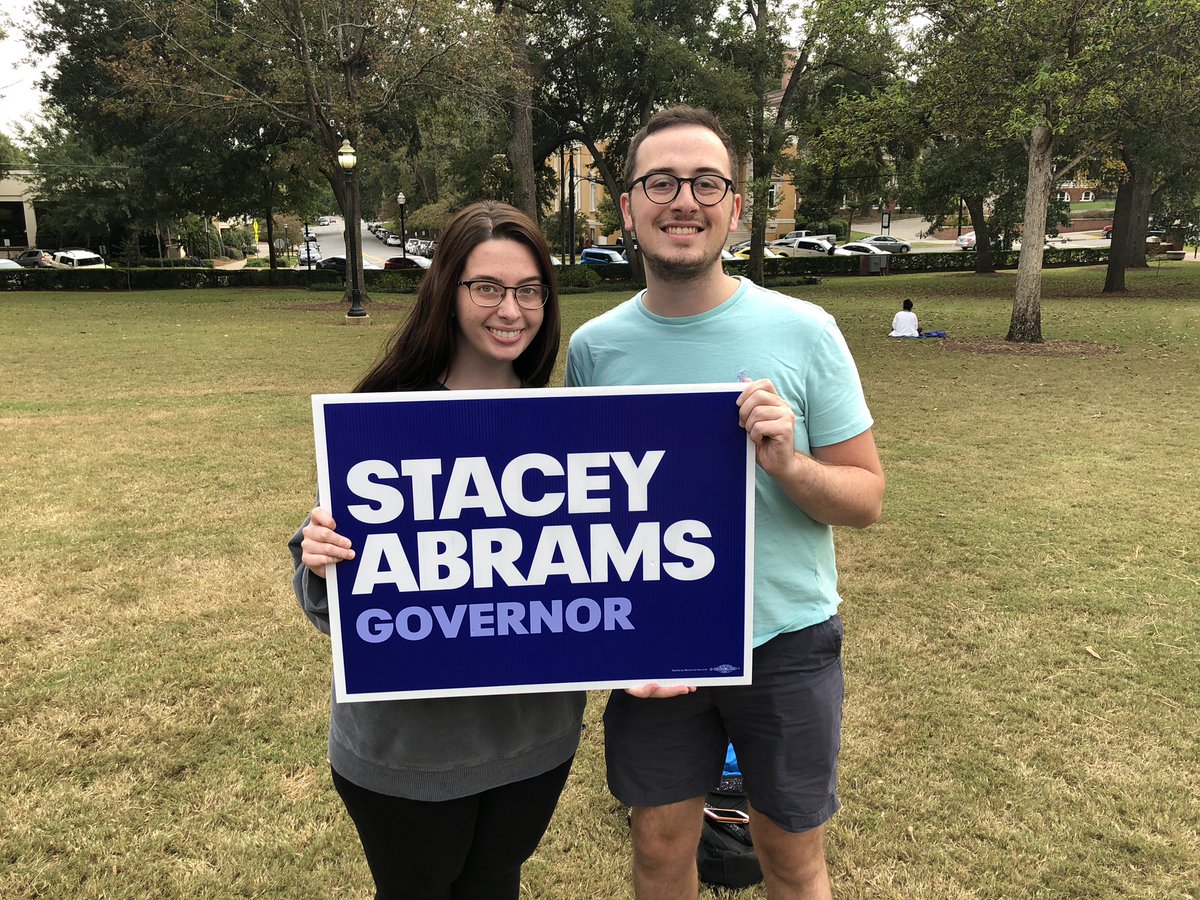 Bobcats4Abrams's tweet photo. Bobcats 4 Abrams filmed their get out the vote teaser video for Stacey Abrams today! #WinWinWinWinWin https://t.co/ClXzsRGec9