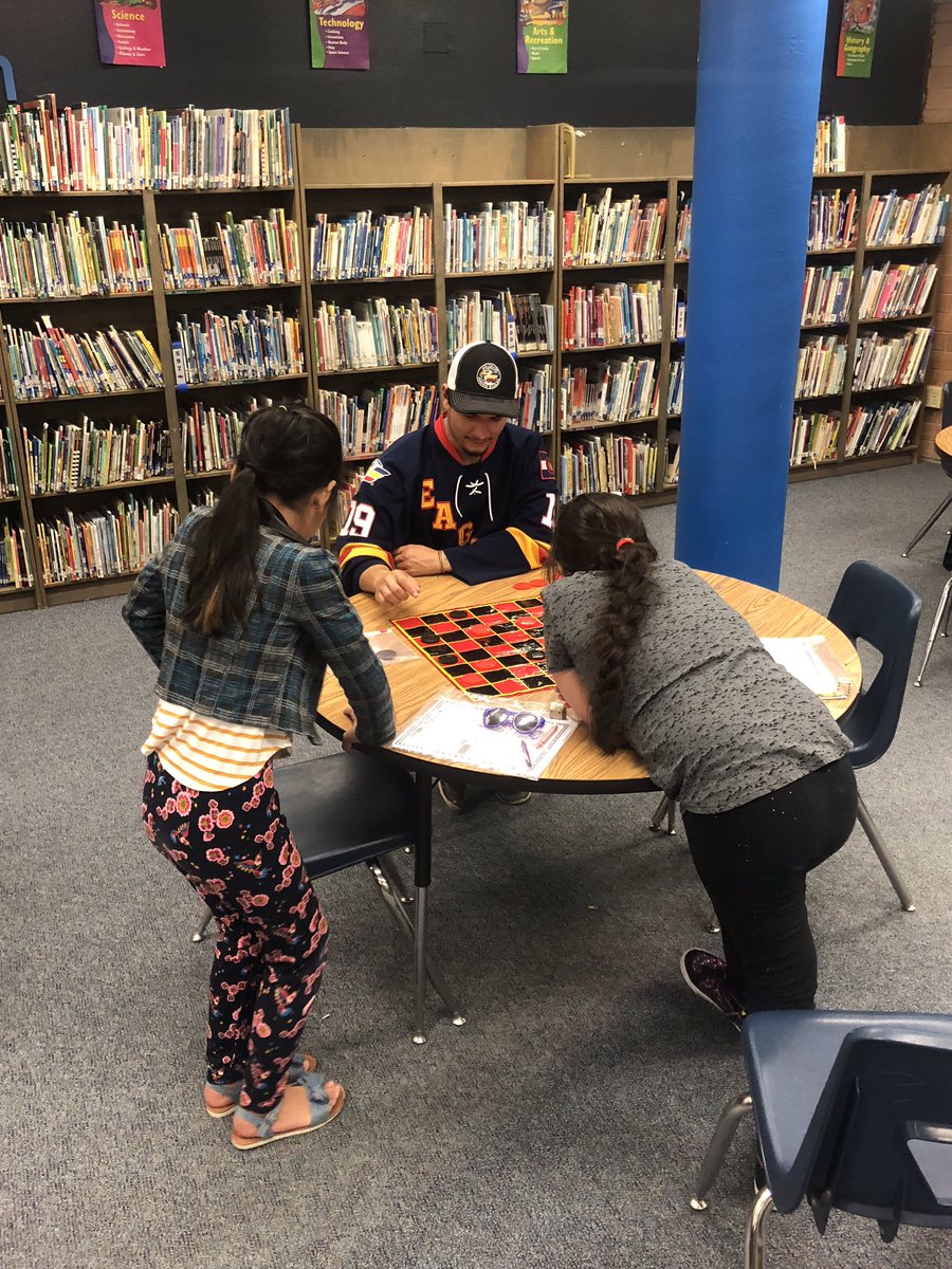 NoCoEaglesUSPHL's tweet photo. Our guys got to hang out with the Scott Elementary School students at their Parent Engagement Night tonight! This involved meeting the students and bonding over pizza and board games! 
@greeleyschools 
#NCEhockey #CommunityOutreach #district6schools #greeleyevansdistrict6 https://t.co/w7ttjjH6hL