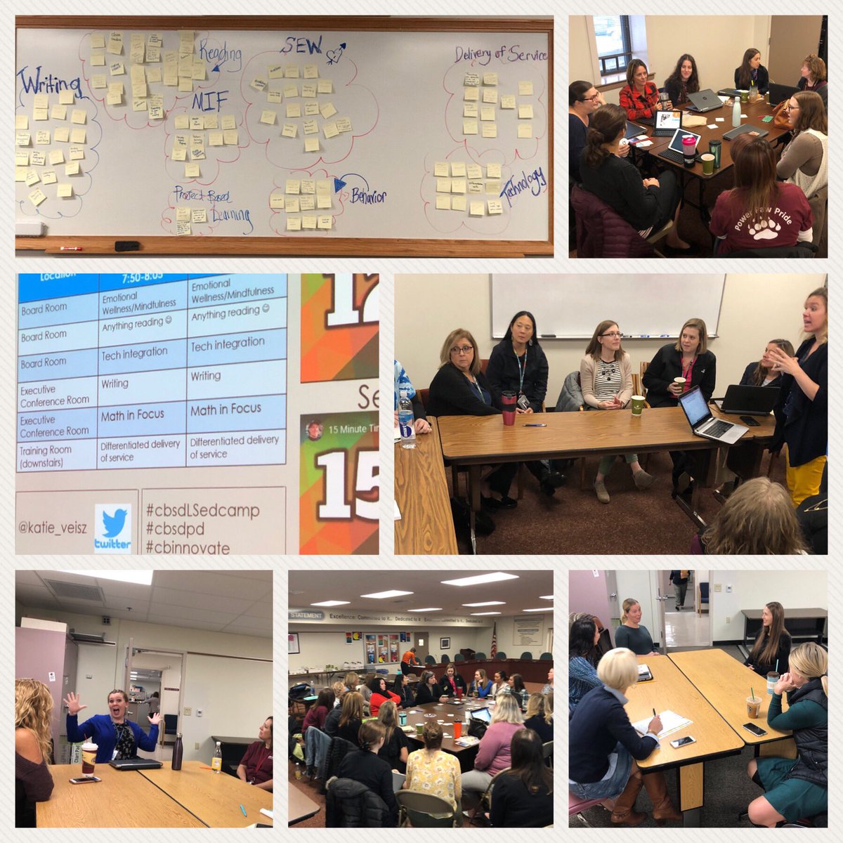 katie_veisz's tweet photo. What a fabulous morning with a passionate, empowered group of Ts. Thank you for the JOY and ENTHUSIASM you brought to our first #cbsdLSedcamp! Excited to see the conversations continue during our T-facilitated PD sessions this year! #cbsdLS #cbsdpd #cbinnovate https://t.co/Xcv9xLolvf