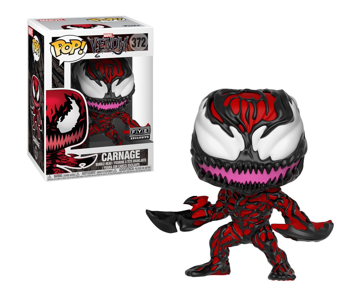 RT & follow @OriginalFunko for a chance to WIN an @officialFYE exclusive Carnage Pop!