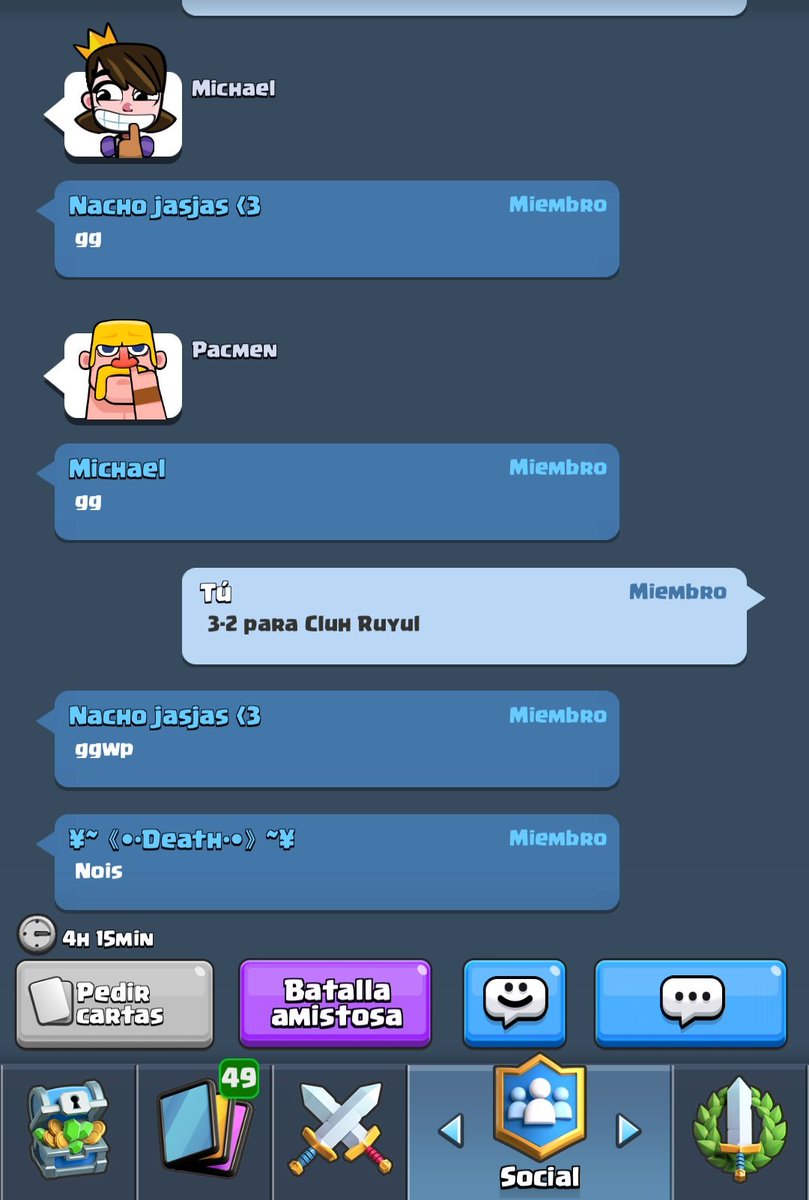 Hoy nos enfrentamos a <a href="/RaccoonLegends/">RaccoonLegends 🇦🇷</a>  y pudimos superar al rival por un 3-2 
Jugadores destacados #GoRuyul
<a href="/EduardoZanutti/">Eduardo Zanutti</a> 
<a href="/PacmenCR/">epiko</a> 
<a href="/Scaramello_96/">Gabriel Scaramello</a> 
<a href="/FabiArteaga1/">Fabo 🇸🇪</a> 
@alecobain22
<a href="/Nacho_o07/">Nachø</a>