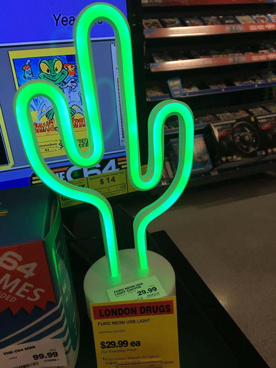 LD_Cloverdale's tweet photo. Looking for some new ideas to brighten up the work desk or home office? Try out a retro neon sign. Available in 4 designs at your London Drugs Computer Dept. https://t.co/cRX0pJaW86