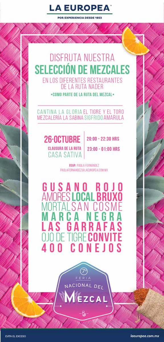 wilkiwonder's tweet photo. No falten a este evento de mezcales. @rutanader #rutanader @400conejosmx presente en este evento de @LaEuropeaMexico lean el post. @VivoEnCancun @novedadesqroo #feriaDelMezcal https://t.co/GQq678R14w