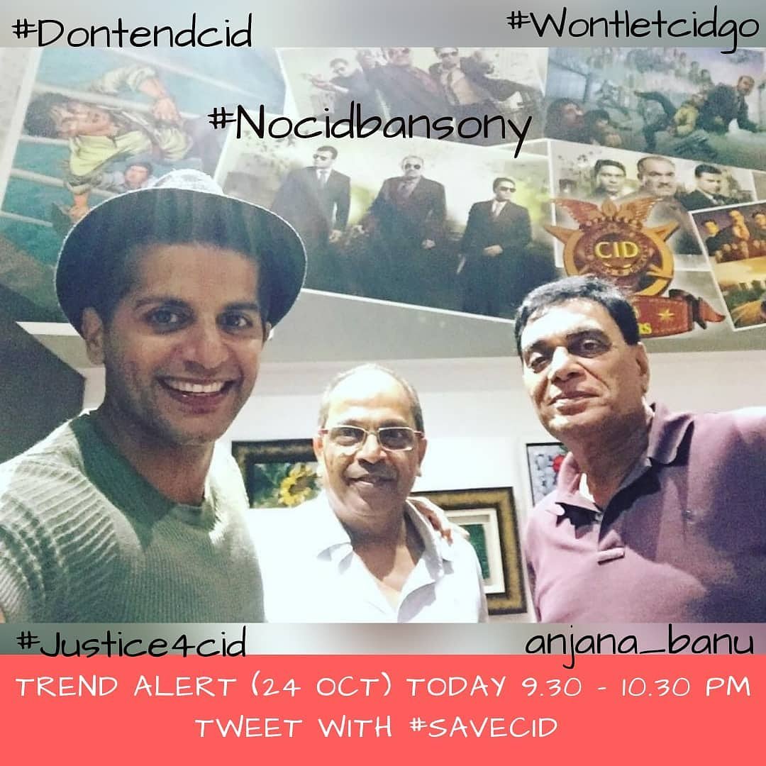 ANJANA36204191's tweet photo. #trendalert (24 October) Today at 9.30 pm - 10.30 pm join us in twitter and instagram with #Savecid #Dontendcid #Wontletcidgo #justice4cid #wewantcidback #standforcid #longlivecid #noCIDbanSony

#CID lovers do participate for our beloved show... https://t.co/IdlgVb58d3