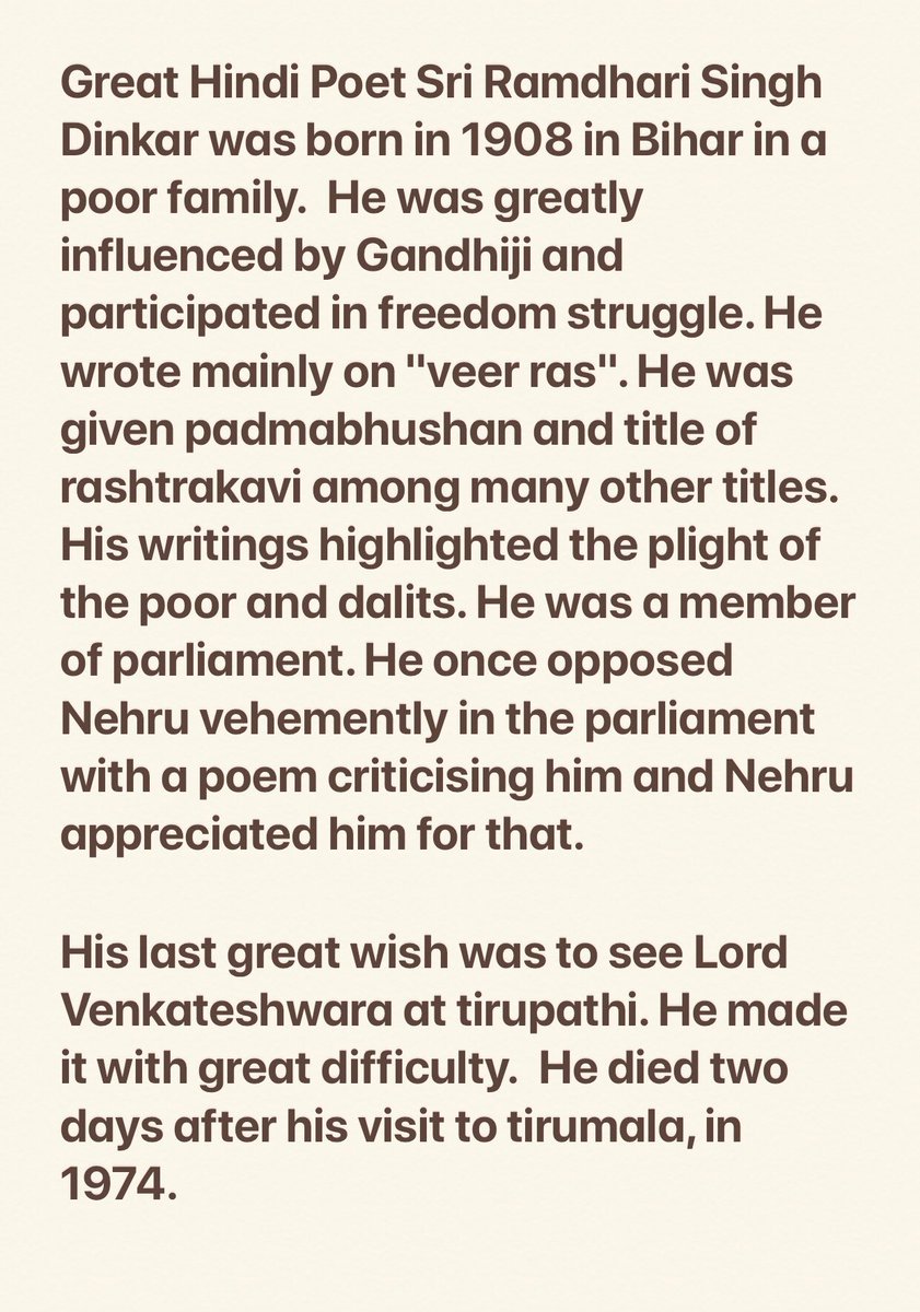 PawanKalyan's tweet photo. A short biography of the great Poet Sri Ramdhari Singh Dinakar https://t.co/a2fVqJCLvs