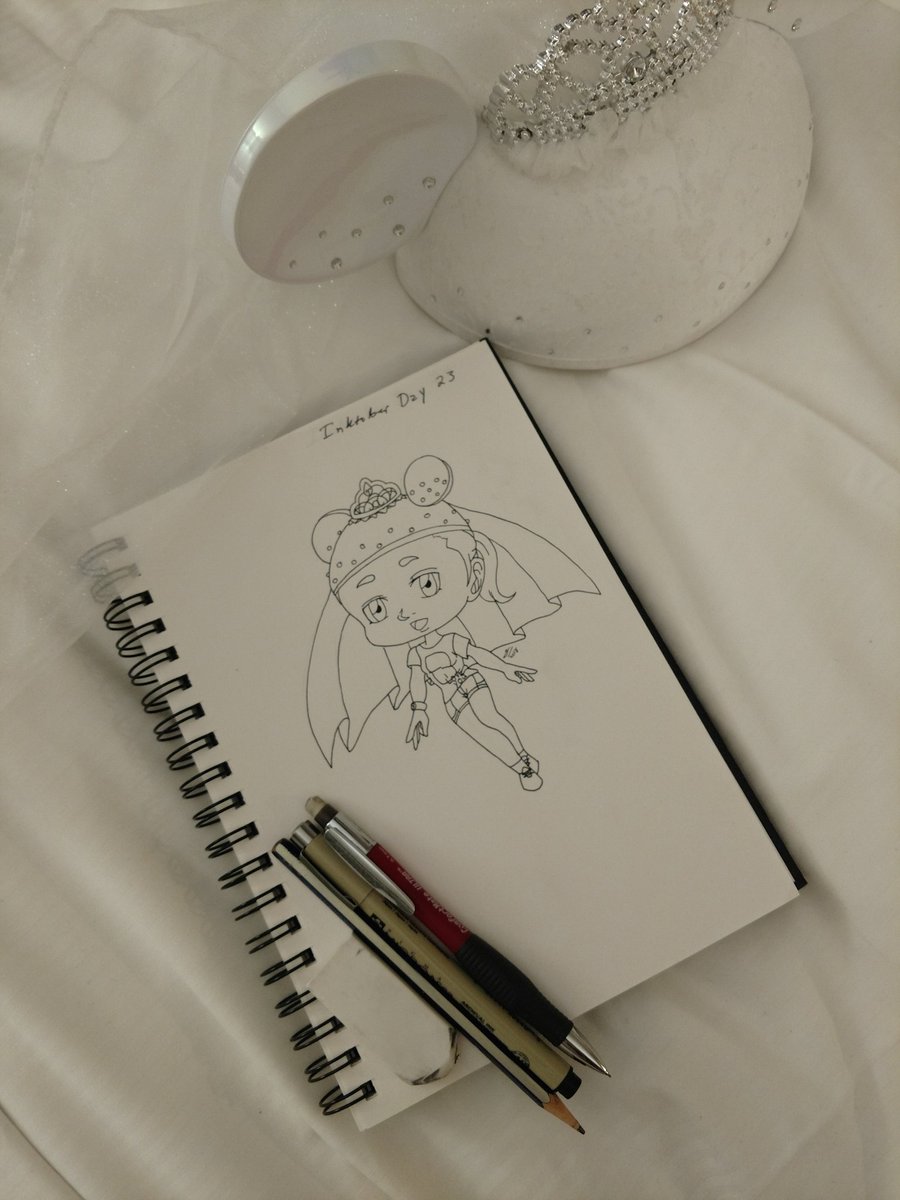 TA_CDLunaria91's tweet photo. #AmDrawing #Anime
#Inktober #Day23
~*~
I had my #Honeymoon today at #DisneyWorld and it was super fun . . . Soooo here's a #Cibi of me with my #MinnieMouseEars #BrideHat.
#Drawing #TraditionalArt #Art #October #ArtPens https://t.co/okdKvyBquL