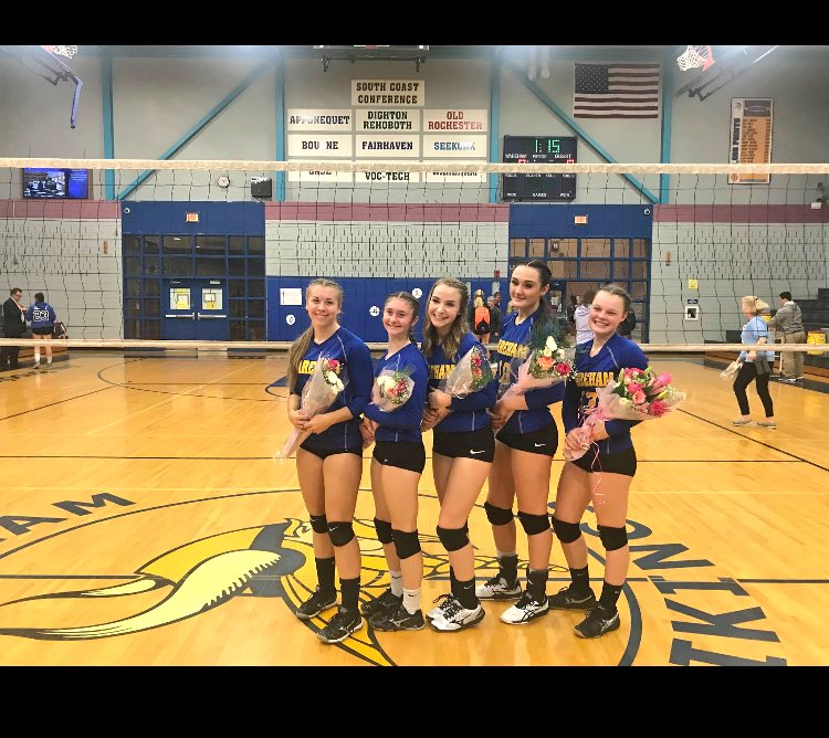 CoachKaeterle's tweet photo. Wareham Volleyball 3-0 over Middleborough tonight! Solid way to bounce back and wrap up our home game schedule! Big thanks and appreciation to our great group of seniors with a complete team effort tonight!! #WeAreOne https://t.co/Hryy3Ce3Kj