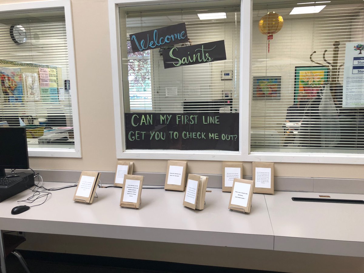 DlcSd35's tweet photo. Langley's teacher-librarians are working hard to promote reading and make it fun. Thank you for all you do! #llcsd35 #BCTLA #BCTLA_DEAR #think35 #readingforpleasure #cslday2018 https://t.co/MDTmGFKK7j