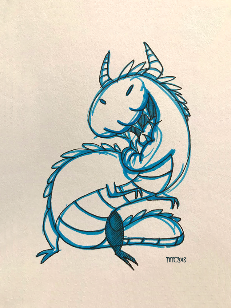 MMCedrati's tweet photo. Entry #23 for Inktober -> A quick dragon :)  

#Inktober #INKTOBERDAY23 #Inktober2018 #drawing #illustration #dailydoodle https://t.co/nKMOneVJKi