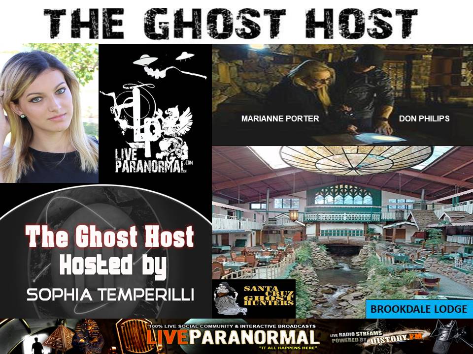 GhostHostShow's tweet photo. @Brookdale_Lodge's host investigator MARIANNE PORTER &amp; renowned #AmericanSupernatural UK filmmaker DON PHILIPS on https://t.co/gDshPNnRZt, Sat. 10/27, 12PT/3ET/8UK!! Listen/chat LIVE:) #scghparanormal #santacruzghosthunters #brookdalelodge #GhostAdventures #phenomenaproject #evp https://t.co/Sybp0x4eUs