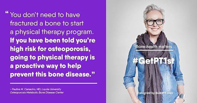crysyann's tweet photo. Did you know that you can get #PhysicalTherapy for #osteoporosis even if you don’t have a fracture? #choosePT #PTmonth @getpt1st https://t.co/etksp9ZGLW https://t.co/uVUCm9QanB
