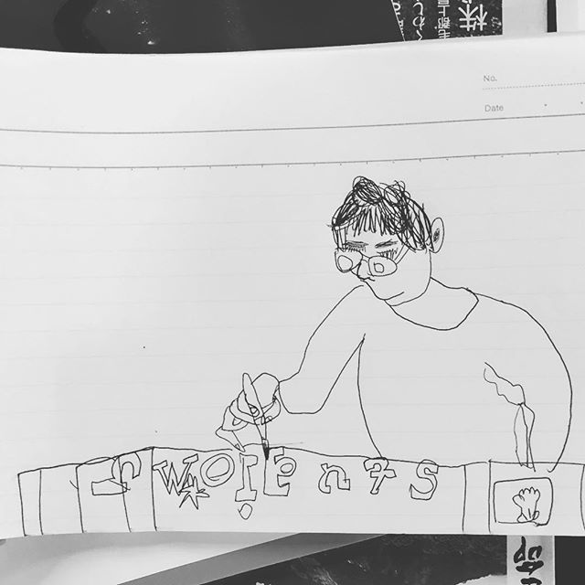 sintaromiyawaki's tweet photo. コハ画伯の新作。#ジョンレノン風 #親バカ #太田ライフ #studiomj https://t.co/W7BoLOzIDh https://t.co/aChbK3zIFF