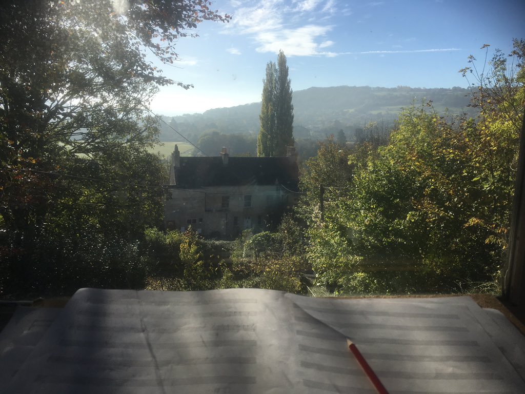 MarkDavidBoden's tweet image. Could really do with the weather not being so beautiful (AGAIN!) & the countryside not looking so enticing every time I look up from the score I’m supposed to be working on #composers #composerproblems #newmusic #WednesdayMotivation