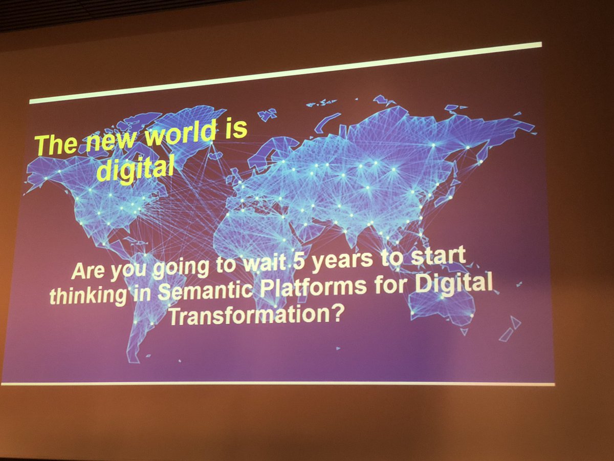 MEC (@mariaeizaguirre) on Twitter photo The new world is #digital. Are you going to wait 5 years to start thinking in Semantic platforms for digital transformation? <a href="/UgroundGlobal/">UGROUND</a> excelente exposición de <a href="/desflever/">Alfonso Díez</a> <a href="/ForoEmergentes/">Foro Emergentes 4.0</a> #Emergentes18 The new world is #digital. Are you going to wait 5 years to start thinking in Semantic platforms for digital transformation? <a href="/UgroundGlobal/">UGROUND</a> excelente exposición de <a href="/desflever/">Alfonso Díez</a> <a href="/ForoEmergentes/">Foro Emergentes 4.0</a> #Emergentes18