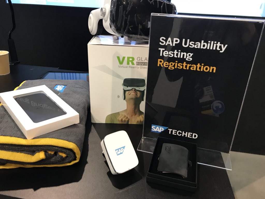 Usability Testing at #SAPteched H8.0 - app sneak preview and help us improve! Register: experience.sap.com/teched/ @SAP_designs
