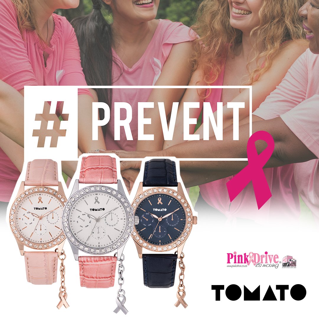 ThePinkDrive's tweet photo. #CompleteUrLook with a TOMATO limited edition Pink Ribbon Watch and help spread the message that “Early Detection Will Help Prolong A Life”. Check us out on https://t.co/9O02TnLEF4 for all the details. @TomatoWatchesSA https://t.co/UIlJtiDVSW