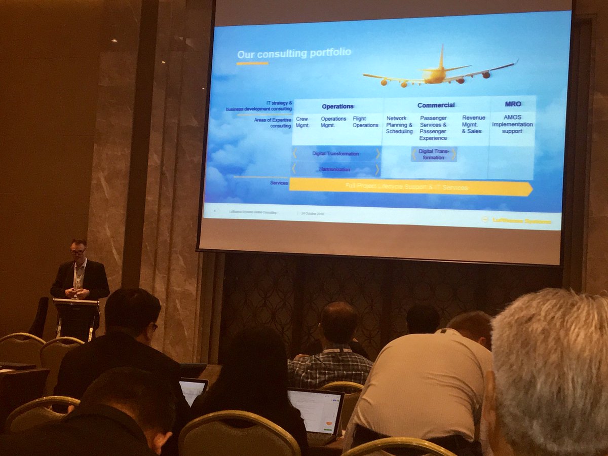 muzik_michael's tweet image. Operations, Commercial and MRO are the business areas Lufthansa Systems Airline Consulting supports airlines as presented on the Airline &amp;amp; Aerospace MRO &amp;amp; Flight Operations IT Conference APAC, Bangkok, Thailand. #airlineconsulting #findtherightpartner #lufthansasystems