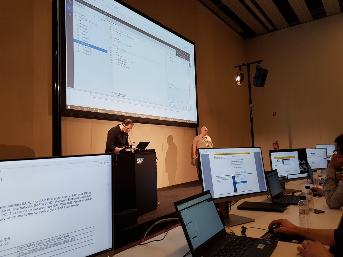 GatRueter's tweet photo. TECHED BCN 2018 #SAPTechEd #BCN inspiring to run a automated build for cloud and op.
A guide line for setting up pa you can find in the community blogs.
Here it wss combined with solution manager. Realy cool stuff. https://t.co/RHATGPFepG