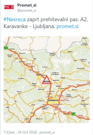 DARS_SI's tweet photo. [PROMETNA INFO] TW @promet_si obvešča o dogodkih, ki vplivajo na potek prometa: 
🚗 pričetku in koncu dogodka, 
🚙 o razlogih, 
🚛 lokaciji. 
Za več info povezava na https://t.co/x5cjDTfoTF 
Bodite obveščeni ℹ️ https://t.co/gz0QyxjRUY