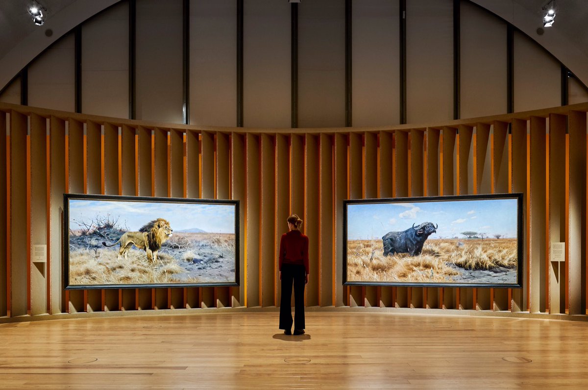 SCHIRN's tweet photo. "#Kuhnert’s works are not mere illustrations of African #nature; rather, he #appropriates the natural environment and fills it with #Western ideas and #values" says #curator of the exhibition #IlkaVoermann https://t.co/7gCvr2Ej88