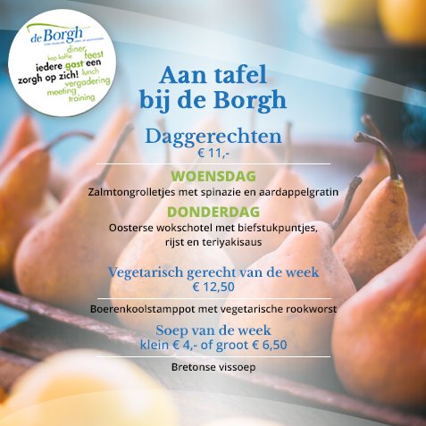 deBorgh's tweet photo. Bekijk hieronder nogmaals de #daggerechten van #woensdag en #donderdag! #aantafel #zevenbergen https://t.co/KNdHAhah8p