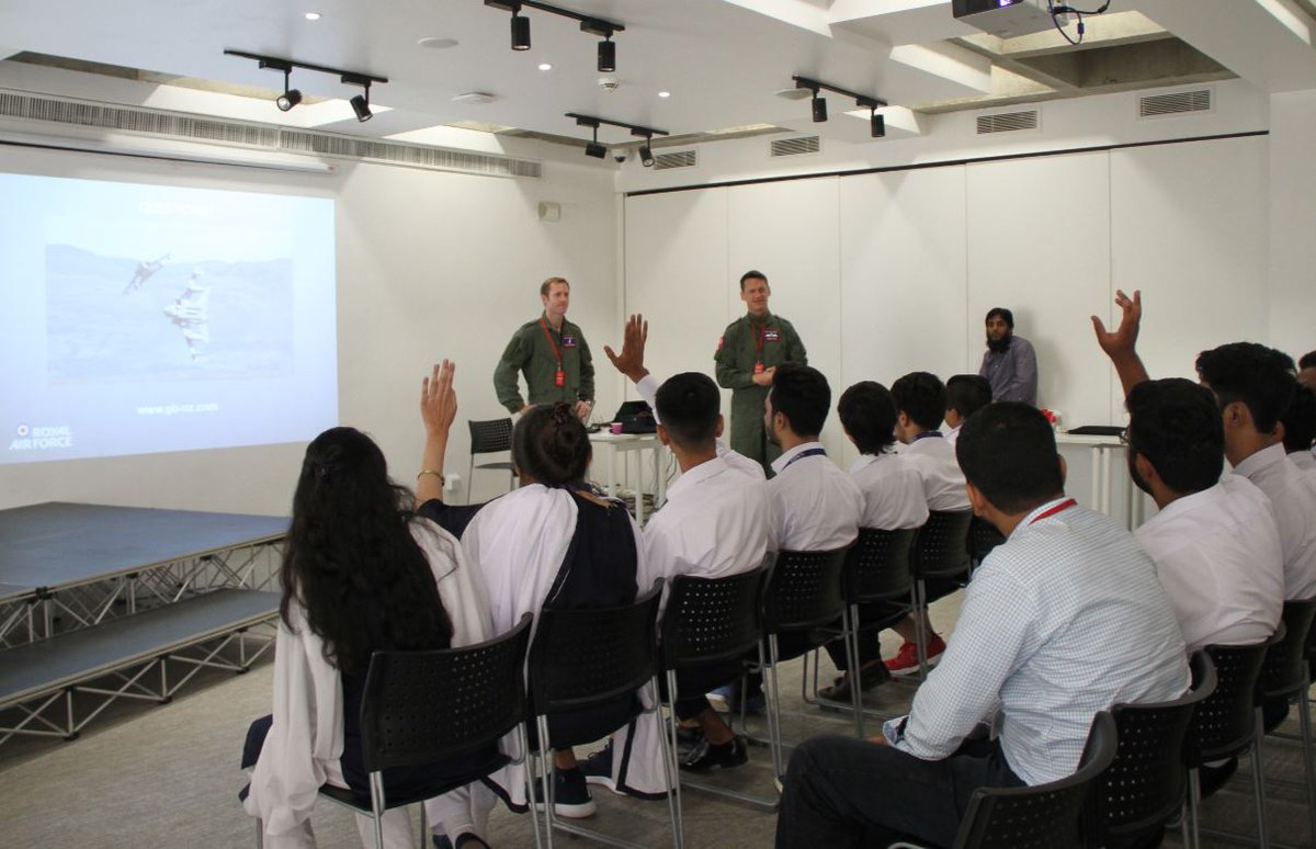 The RAF engages directly with schools and organisations to inspire future generations in STEM fields. The pilots will continue their journey to New Zealand as part of a 27-country expedition to mark 100 years of the RAF. #raf100 #gbnz  <a href="/raf100_gbnz/">RAF 100 GB-NZ Expedition</a>