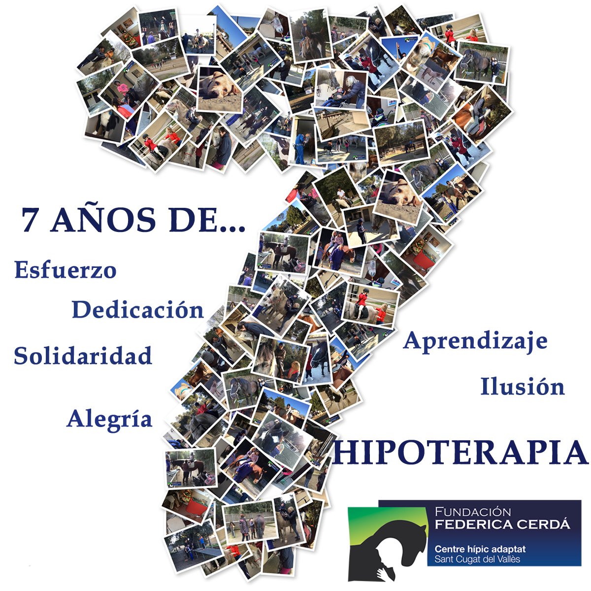 ¡La Fundación Federica Cerdá cumple hoy 7 años!
7 años llenos de ilusión, crecimiento, solidaridad, buenos momentos y sobretodo... ¡ #hipoterapia!
#hipoterapia #diversidadfuncional #discapacidad #solidaridad #cumpleañosfeliz
