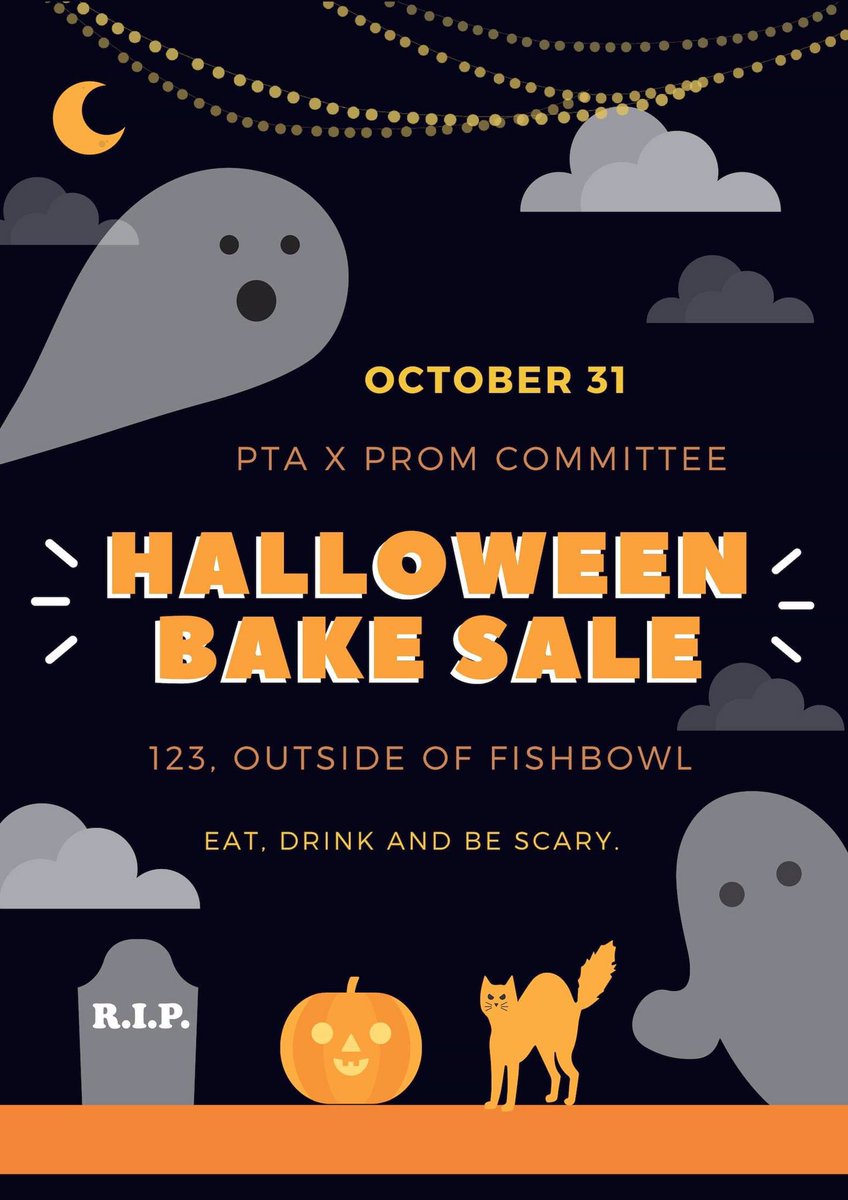 aispromcomittee's tweet photo. Spooky snacks available in a week to BOO-st your Halloween! @aishongkong  @jelliot15 #aispromcommittee2019 #redbrick125 https://t.co/WKuWTWHqmB