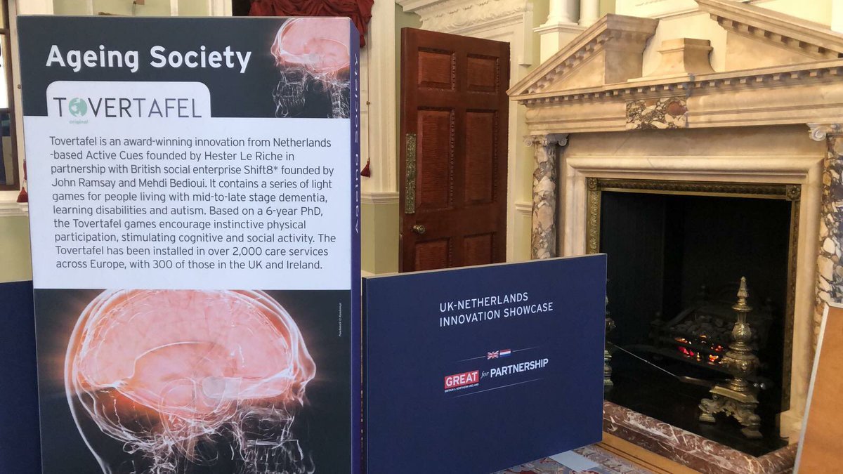 Vandaag mogen we de #Tovertafel presenteren tijdens het #staatsbezoek in Londen. Onze stand is er in ieder geval helemaal klaar voor!