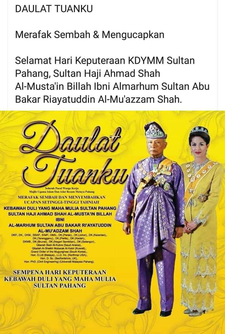 NazreeSahbudin's tweet photo. DAULAT TUANKU https://t.co/AzYjU60Bww