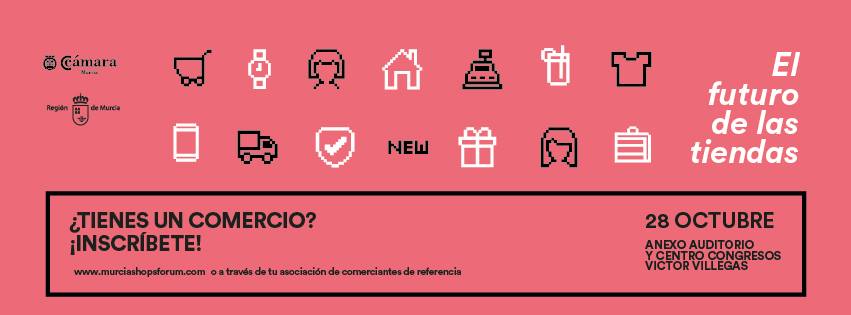 camaramurcia's tweet photo. El coste de la inscripción en #MurciaShopsForum es 100% benéfico. La recaudación será donada a #Afacmur, Asociación de familiares de niños con cáncer de la Región de Murcia. https://t.co/8m8bzVnIQ3
👉 https://t.co/MBqtDlbwVD https://t.co/ouxg1SI9JF