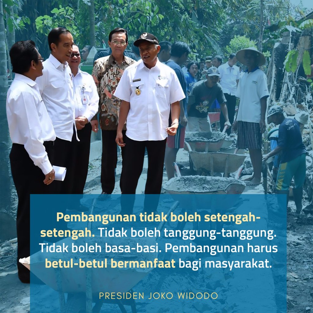 jokowi's tweet image. Dana Desa sudah digulirkan sejak tahun 2015 untuk mendorong perputaran uang di desa-desa. Desa-desa merasakan manfaatnya, lalu kota-kota juga menuntut adanya Dana Kelurahan. Tahun depan kita luncurkan.

Jadi, saya minta agar  tidak mengaitkan kebijakan ini dengan urusan politik.