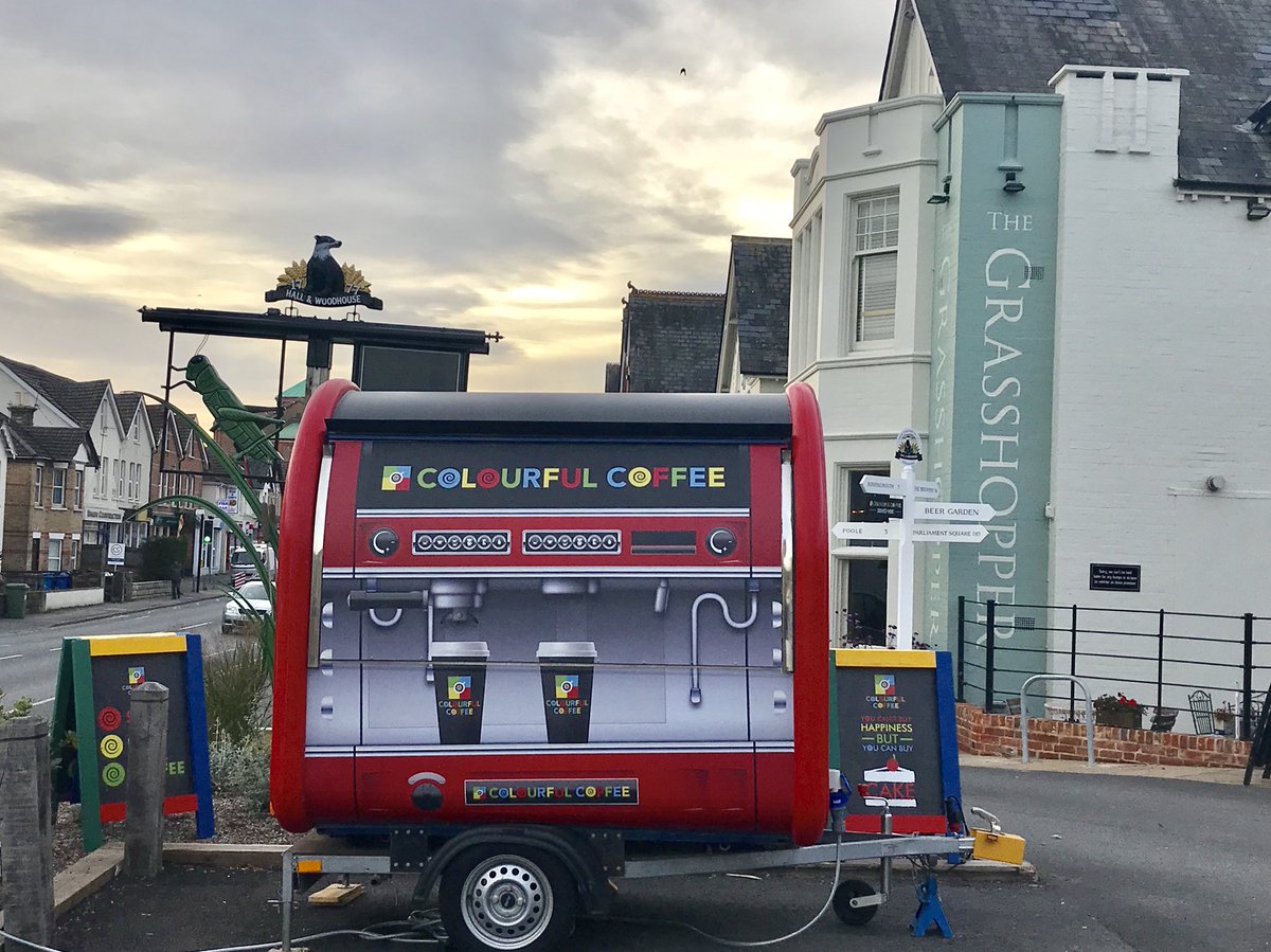 ColoursOfCoffee's tweet photo. #ColoufulCoffeePod has moved in the Grasshopper you can’t miss it! #baristalife #lovecoffee #rocketespresso #Colourful #Coffee #notjustblackorwhite #makeyourdaybrighter https://t.co/VVxhPonw2k