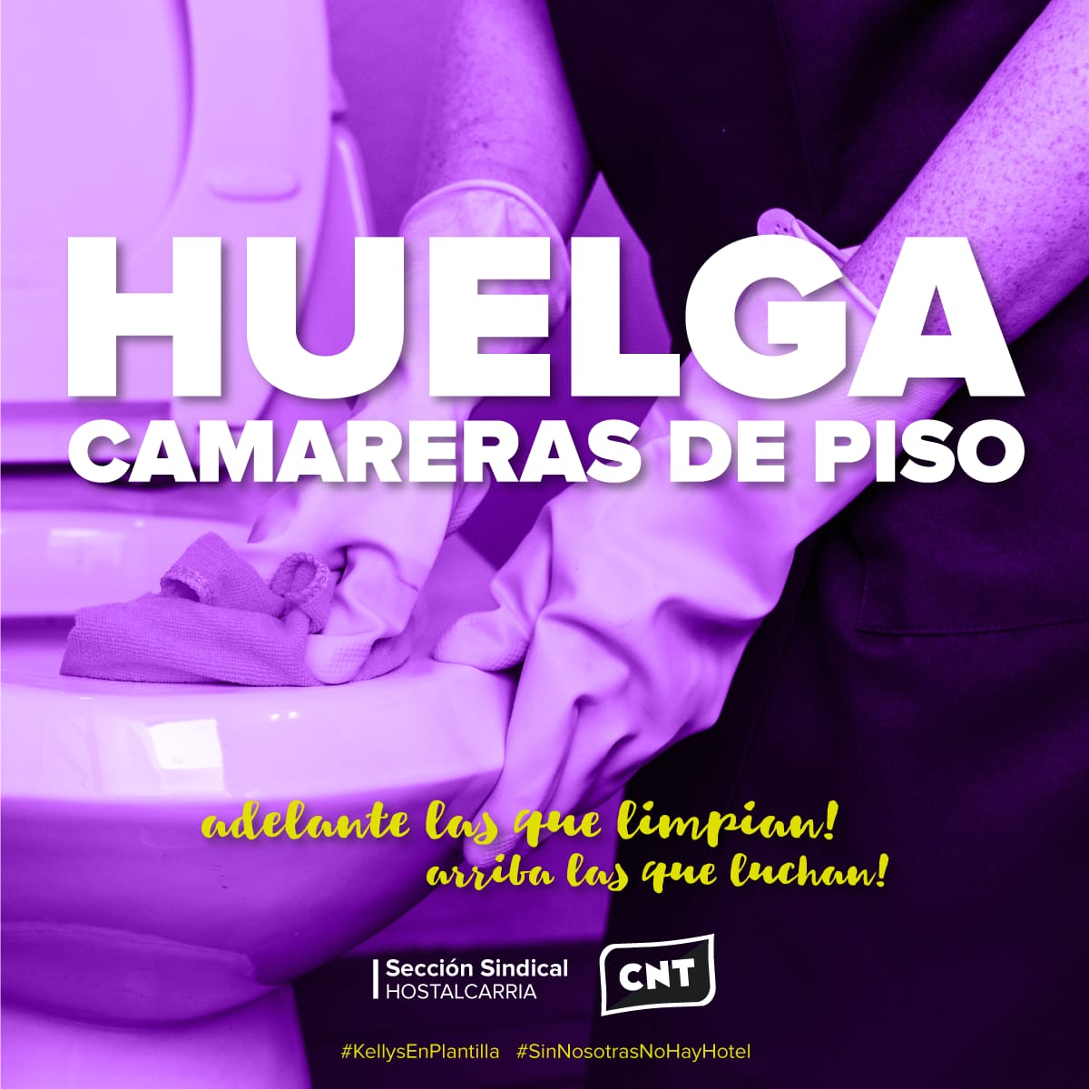 Toda la plantilla de Kellys a excepción de la gobernanta comienza hoy su huelga contra los abusos y la explotación que padecen y por una #HosteleriaDigna #KellysEnHuelga
Están organizadas y tienen detrás la fuerza de la solidaridad de toda la Confederación.
#SinNosotrasNoHayHotel