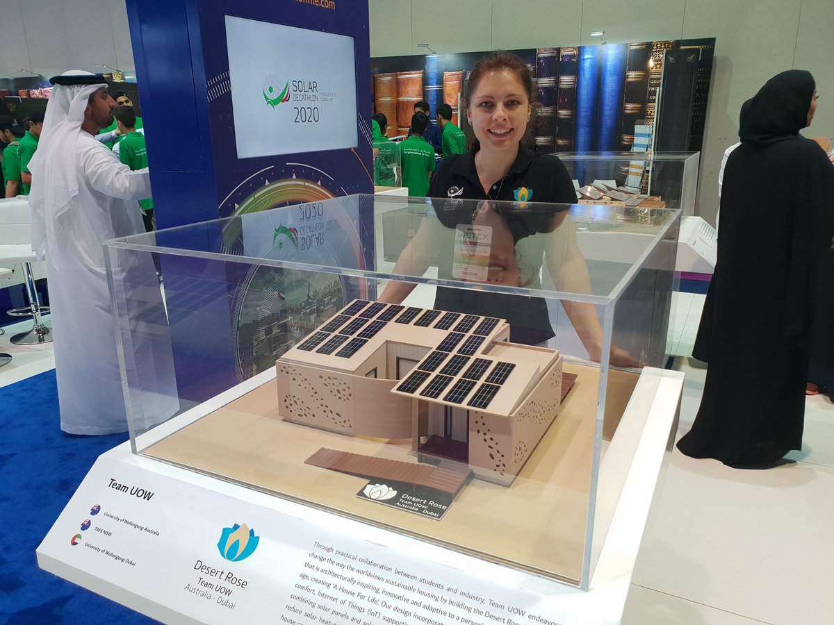 Team UOW have landed in Dubai and are checking out the <a href="/SDMEDubai/">Solar Decathlon ME</a> stands in <a href="/WetexDubai/">WETEX</a>