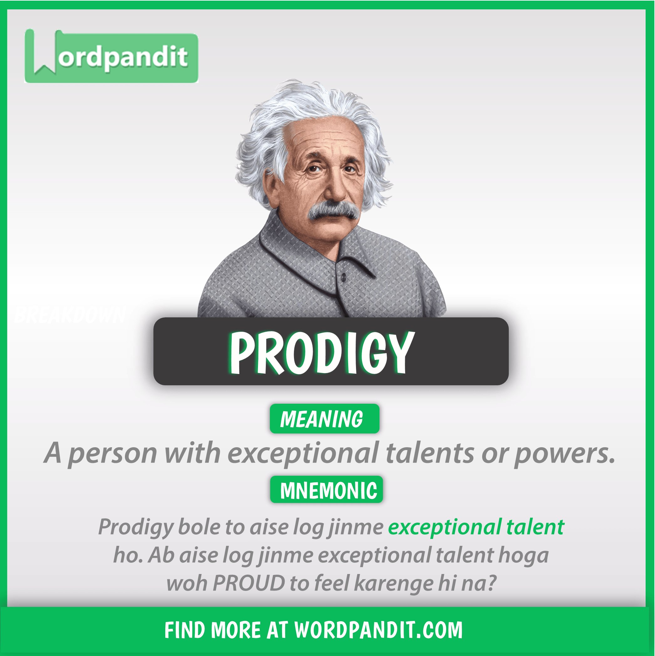 What does prodigy mean deals