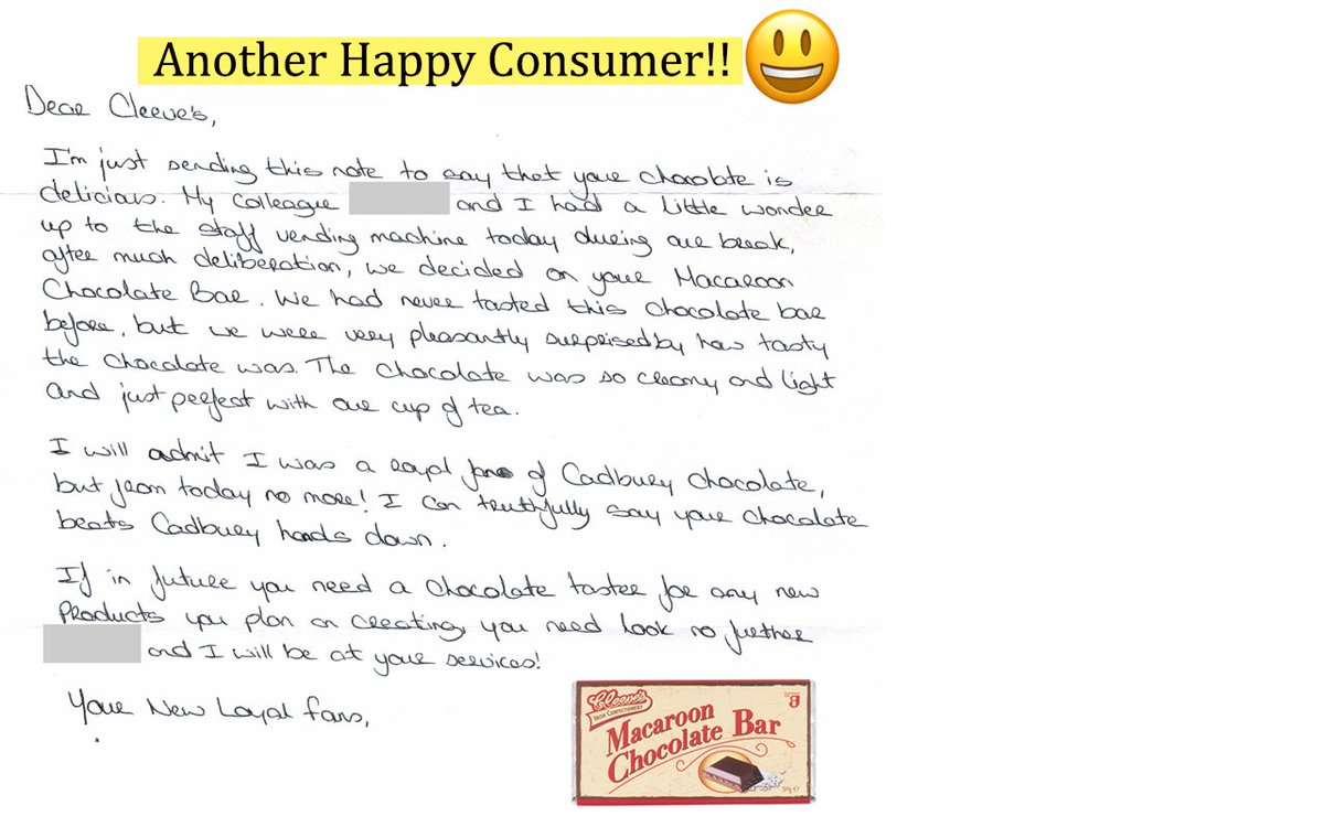 Ampersand_Ire's tweet photo. So lovely to hear from more Happy Cleeve's Confectionery consumers who love our Macaroon Bar ๐ This yummy 50g Irish Milk Chocolate Bar is mixed with coconut macaroon pieces and is available in a display outer of 24 bars with a fastastic price-point of only โฌ1.00. ๐ซ#tryonetoday https://t.co/MNuhuJGvJ5