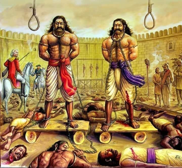 thanjaitamizha's tweet photo. #வீரவணக்கம்

மாமன்னர்கள் #மருதுபாண்டியர் சகோதரர்கள் தூக்கிலிடப்பட்ட தினம்
#கட்டபொம்மனை காட்டி கொடுக்காமல் உயிர்விட்ட மாவீரர்கள் https://t.co/kVJKMffknM