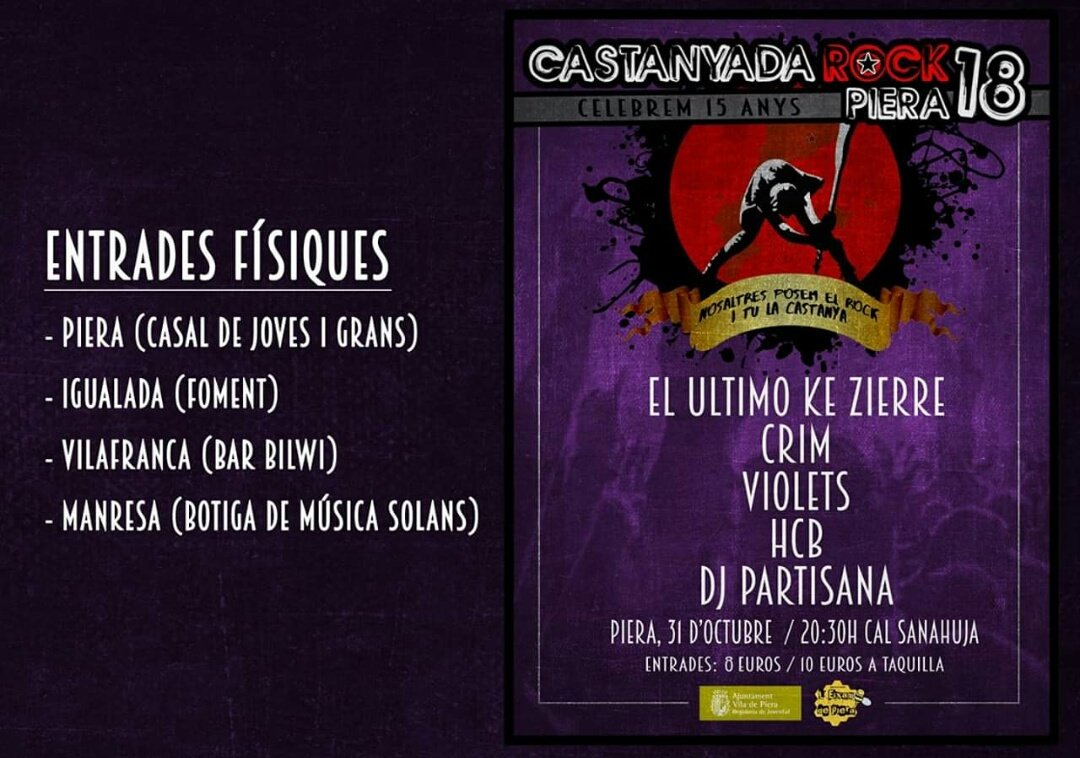 💥 EP! Que ara encara teniu menys excuses per comprar entrades... EN TENIM DE FÍSIQUES! A #Piera, #Igualada, #Vilafranca i #Manresa. Aneu on vulgueu però el 31 cap a Piera! 💥 #CRK18